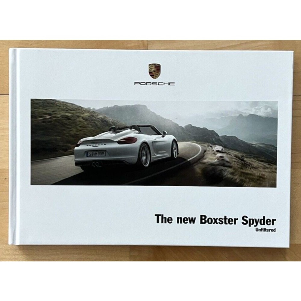 Porsche Boxster Syder Hardcover Prestige Sales Brochure 2015 USA Edition